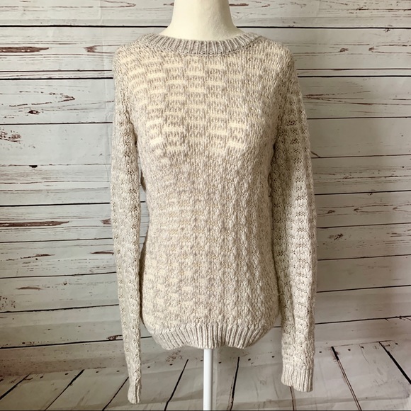 between me & you Sweaters - Between me & you beige Open Weave Sweater
